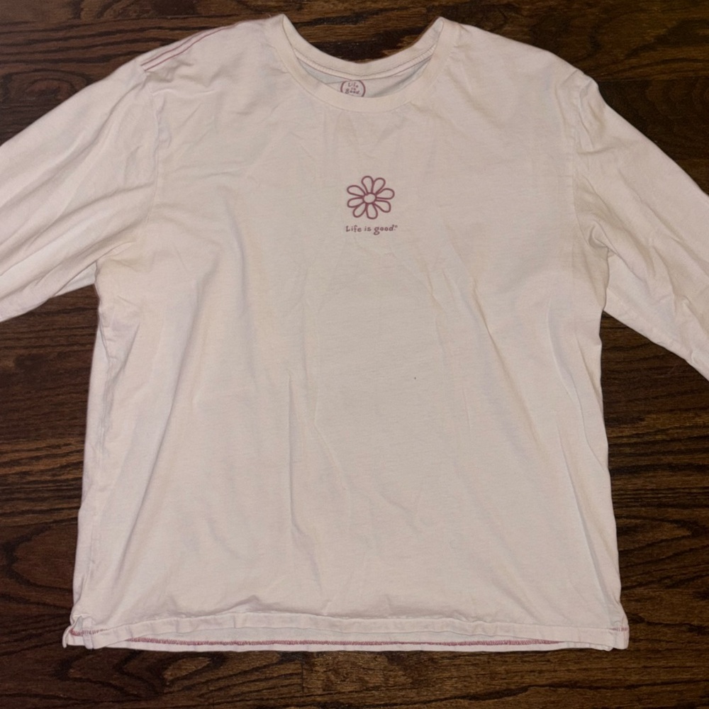 Life is Good White Long Sleeve Shirt